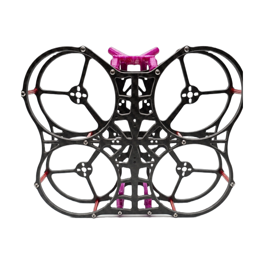 Front view of the C25 MoneyMaker carbon frame on a dark studio background